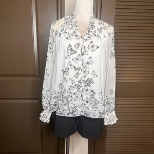WHBM | Butterfly Print Blouse